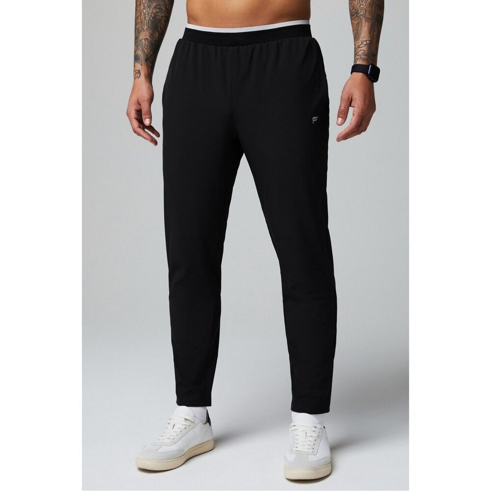Fabletics The Fundamental Pants Tapered Leg Black, Large (C5)